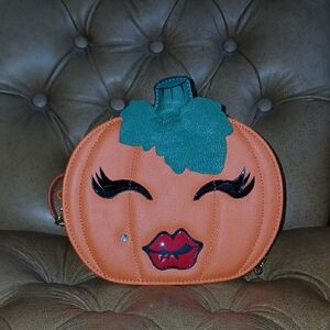 Betsey johnson Orange Pumpkin Halloween cross body bag